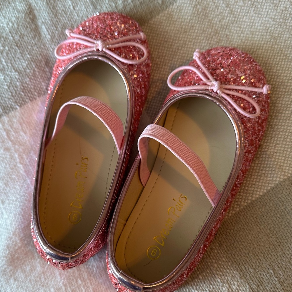 DREAM PAIRS Girl's Toddler size 9 Mary Jane Glitter Ballerina Flat - Picture 4 of 4